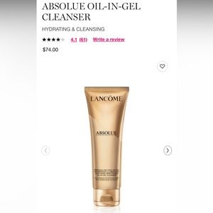 Lancome Absolute oil-in-gel cleanser, Brand NEW!